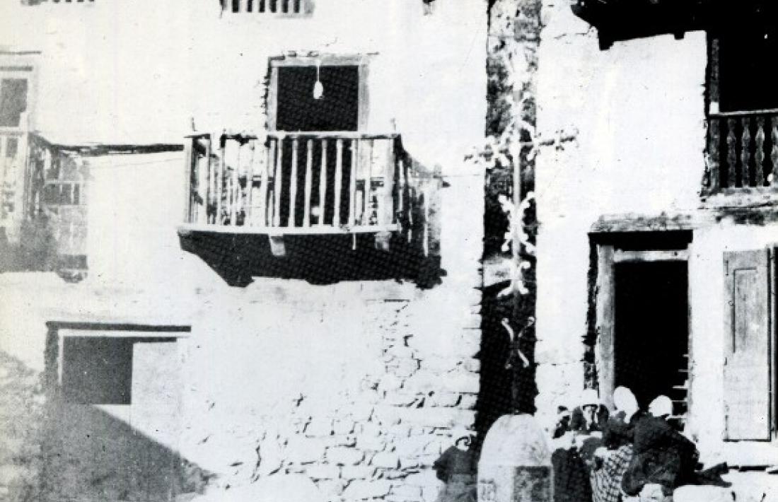 La creu del cap del Carrer, cap al 1922.