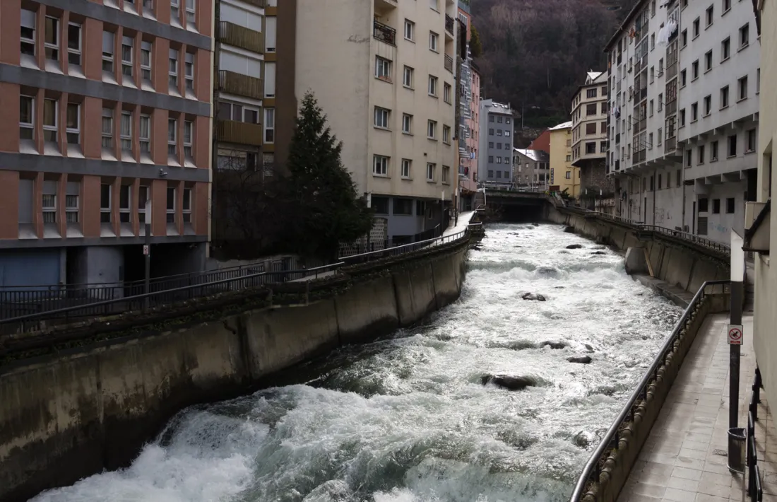 El passeig del riu d'Escaldes-Engordany.
