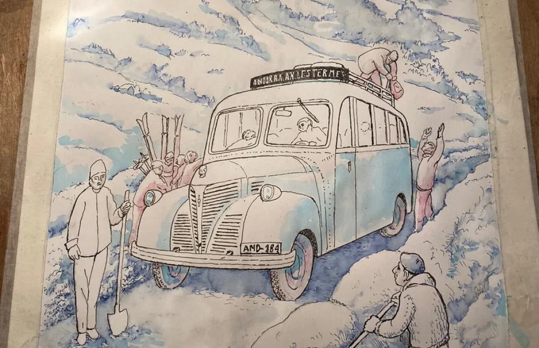 Esbossos de la litografia que prepara Sergi Mas.