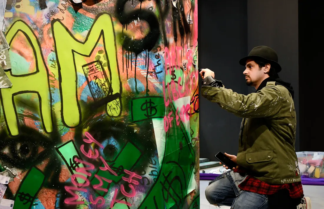 Fragment de la multiinstal·lació 'Future is Now', que Shangti exposa al pavelló andorrà de la 58a Biennal de Venècia.