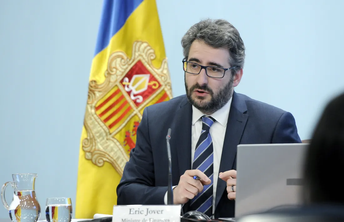 El ministre de Finances, Eric Jover, va comparèixer ahir per desgranar els diferents capítols del projecte de pressupost per al 2020.