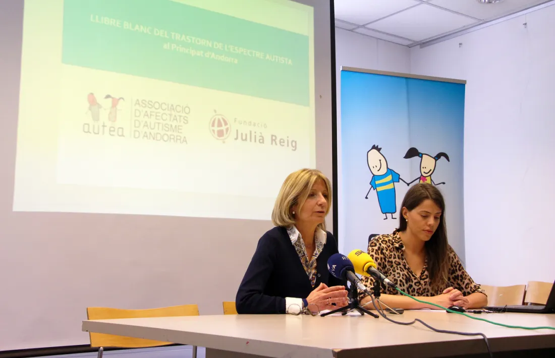Moment de la presentació del Llibre blanc de l’autisme, el mes de febrer passat.