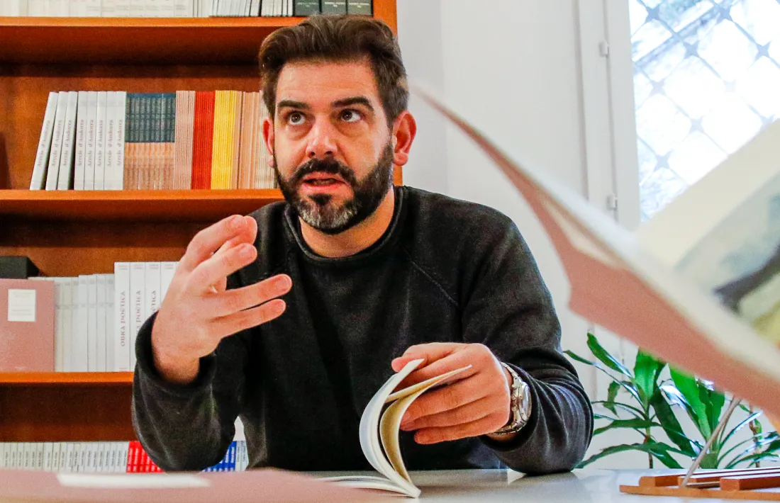 El narrador lauredià, en la presentació a la premsa de ‘Fragments de paistage’, ara fa dos cursos.