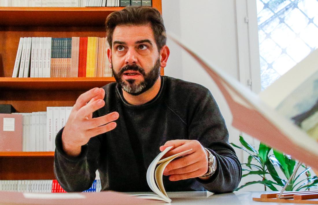 El narrador lauredià, en la presentació a la premsa de ‘Fragments de paistage’, ara fa dos cursos.
