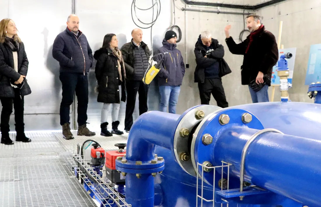 Un moment de la inauguració ahir de l’ETAP de les Abelletes.