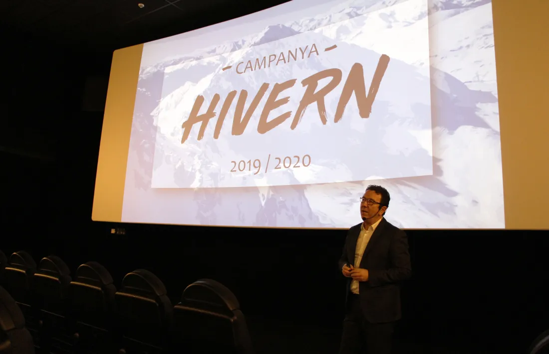 El gerent d’Andorra Turisme, Betim Budzaku, en la presentació de la campanya d’hivern, ahir.