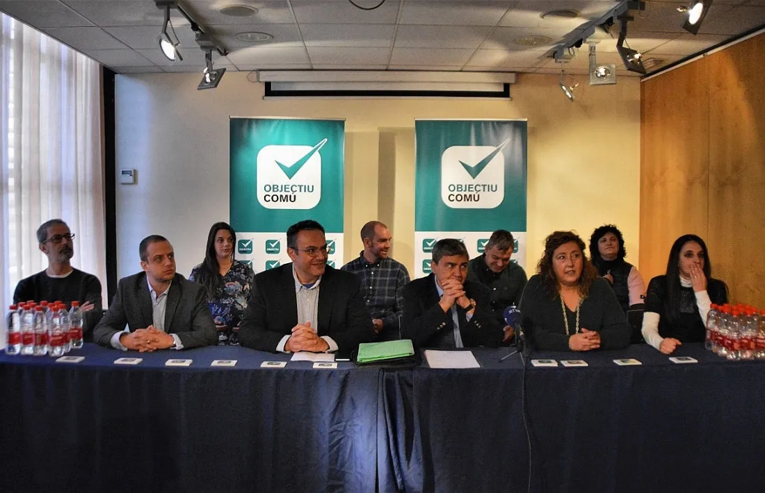 Un moment de la presentació de la candidatura d’Objectiu Comú ahir a Canillo.