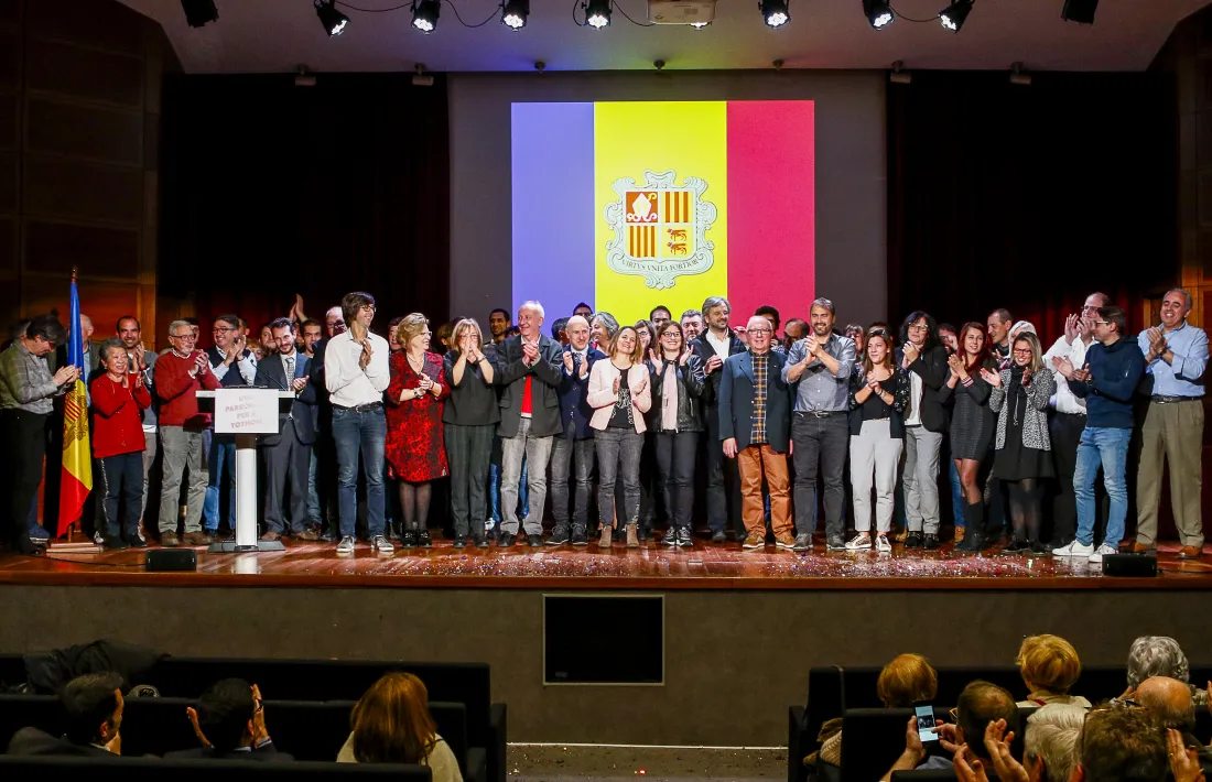 Els candidats de les llistes del PS en l’acte d’ahir.
