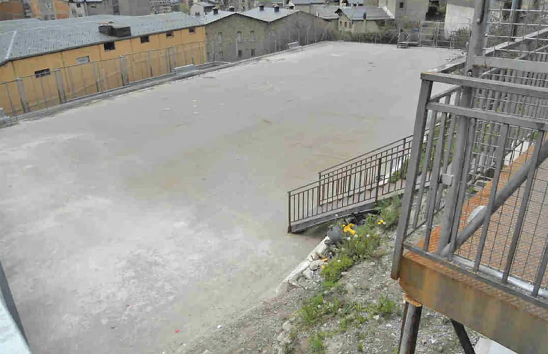 Vista de la zona on es volia construir el nou aparcament.