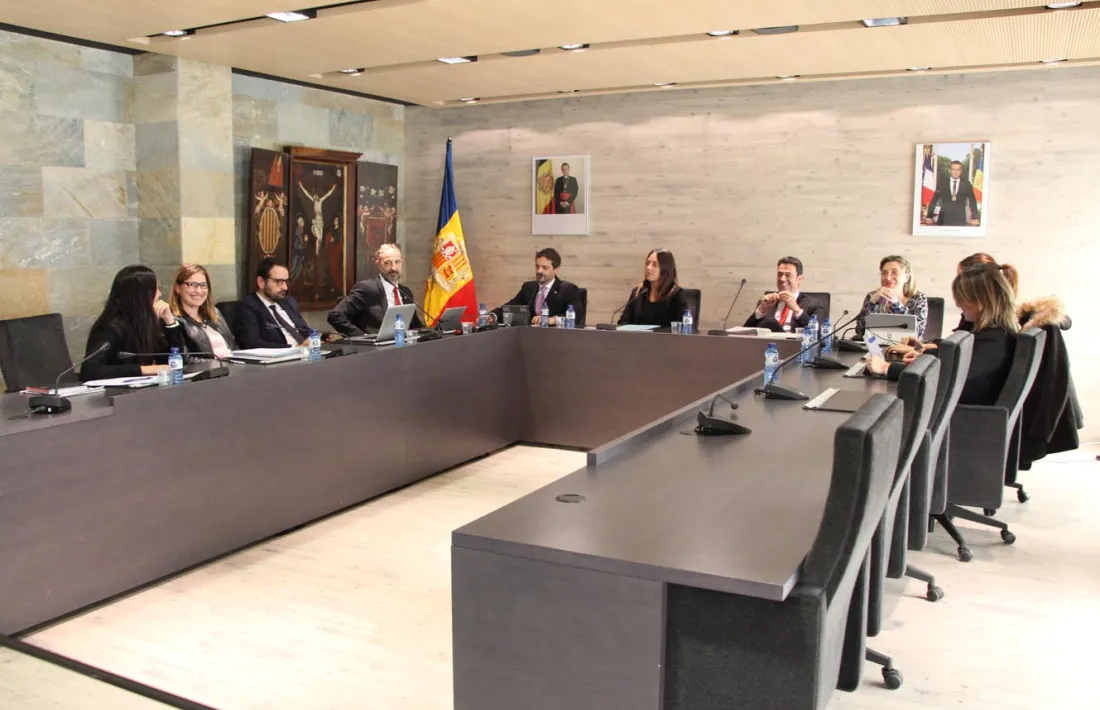 Un moment de la sessió del consell de comú d'Ordino celebrada aquest dijous.