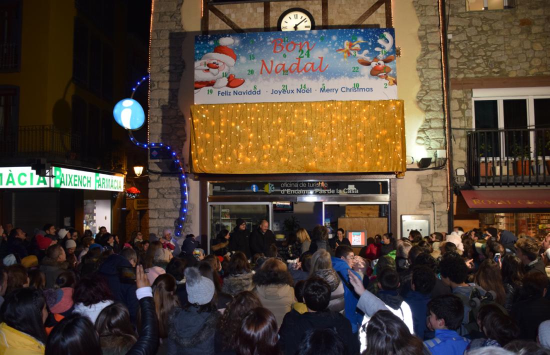 El calendari d'advent que Encamp ha inaugurat aquest diumenge.
