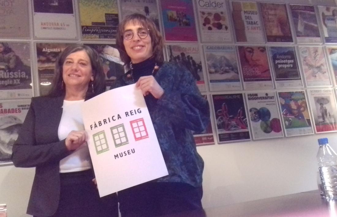 Maria Martí i Dèborah Ribas mostren per primera vegada en públic la nova denominació, Fàbrica Reig Museu.