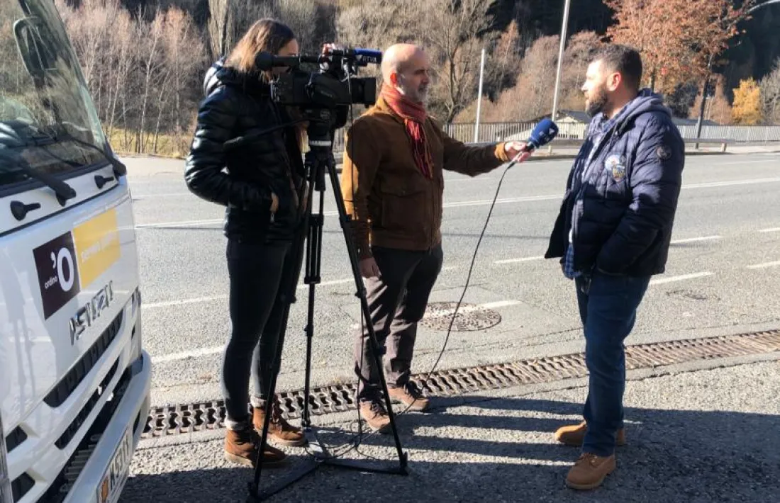 El candidat en un moment de la seva explicació de la iniciativa.