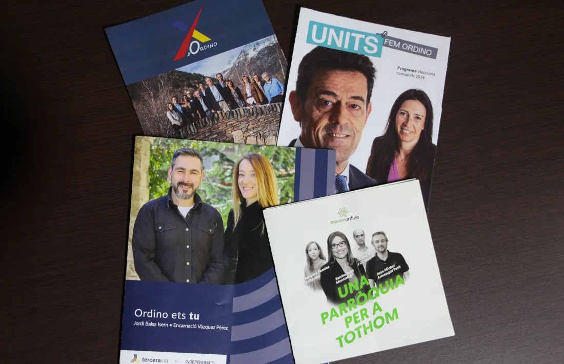 Els programes de les quatre opcions que concorren a Ordino.