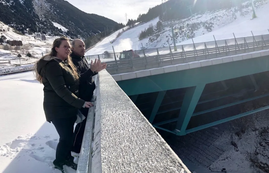 Els candidats taronges a la plataforma de Soldeu.