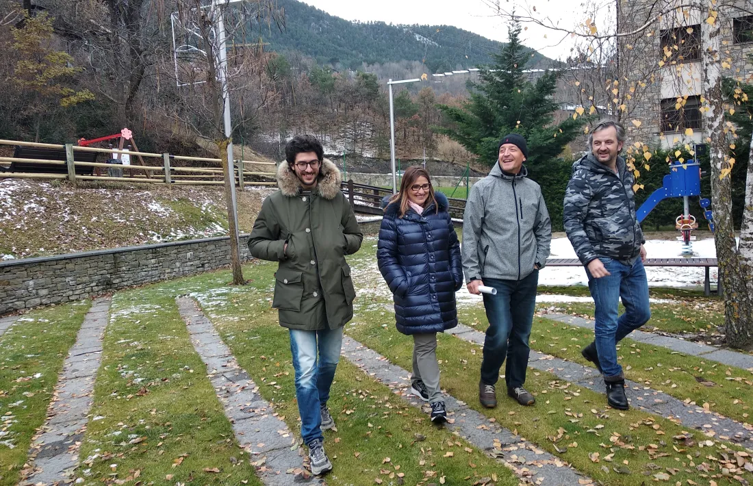Els candidats de MovemOrdino durant l’acte que van convocar ahir.