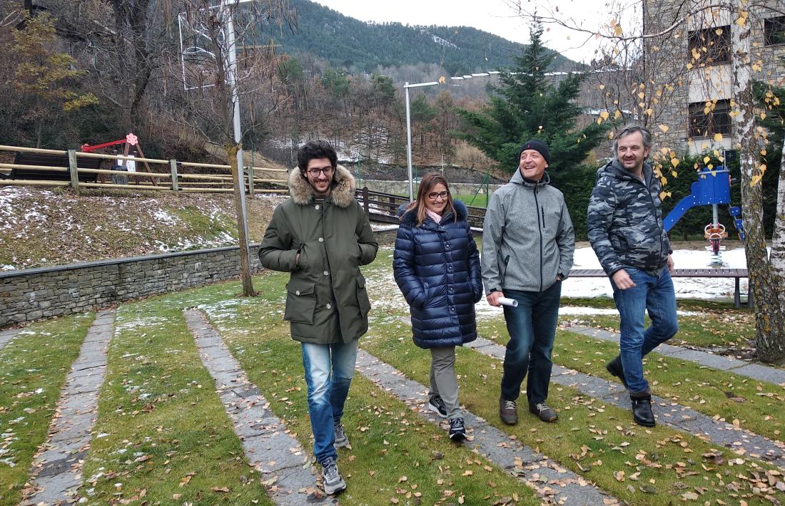 Els candidats de MovemOrdino durant l’acte que van convocar ahir.