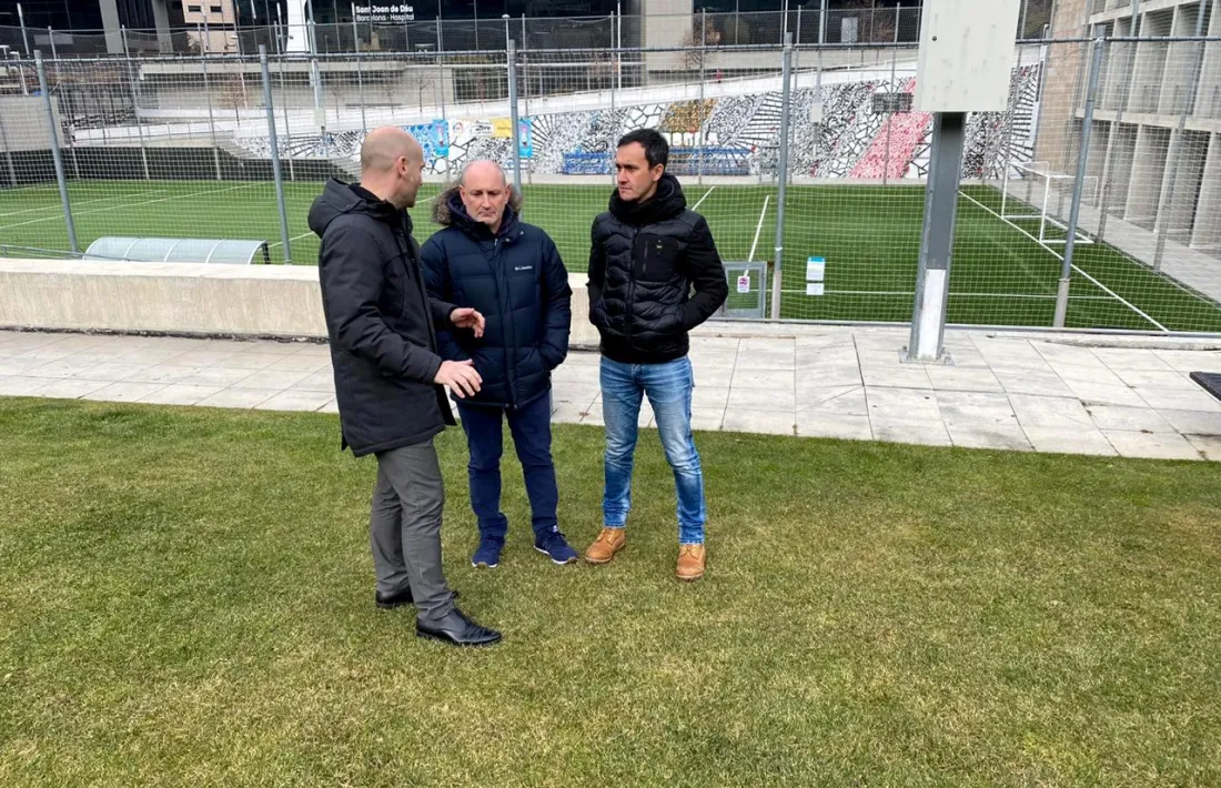 Els candidats de DA, ahir a la zona esportiva del Prat del Roure.