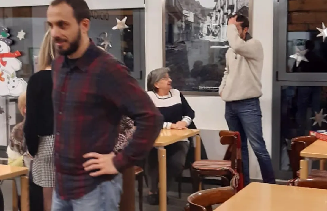 Albert Gomà a la Llar de Lòria, ahir.