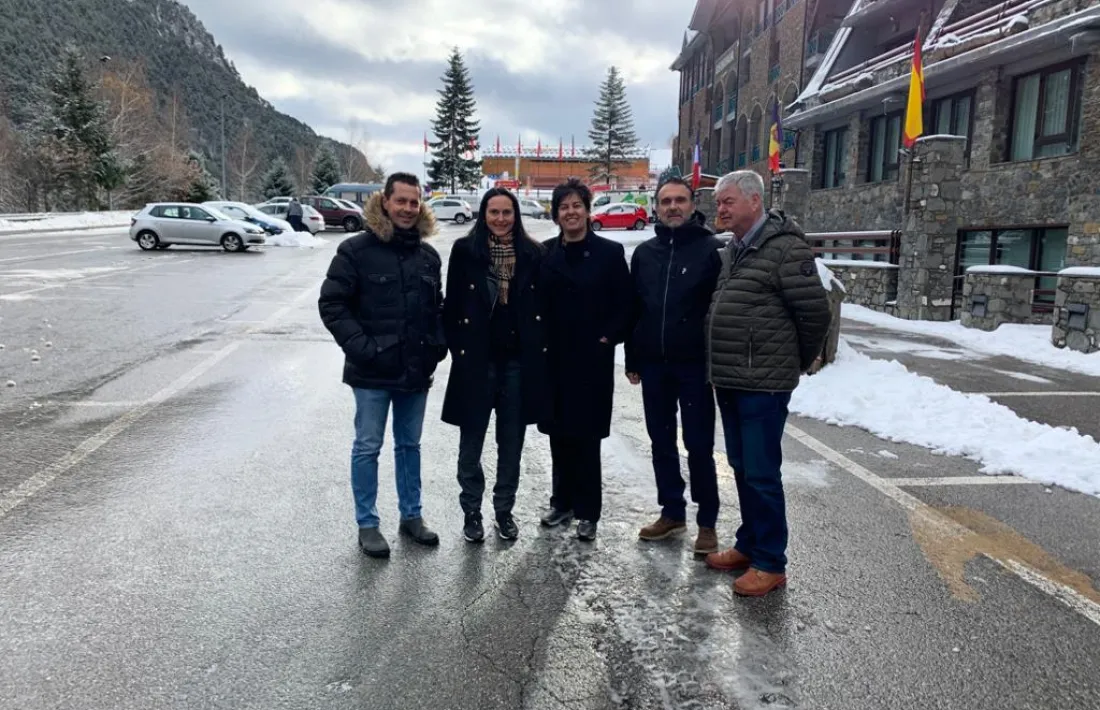 Els membres de CC+DA+L’A, ahir a Arinsal.