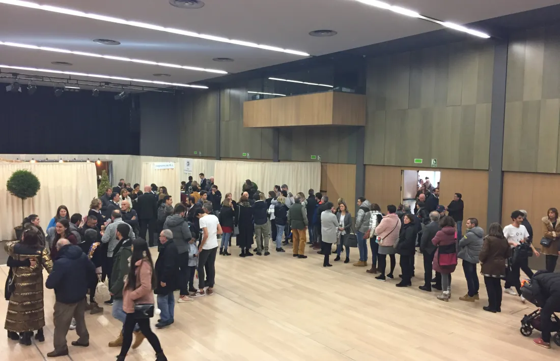 Una cua de votants a Escaldes-Engordany.