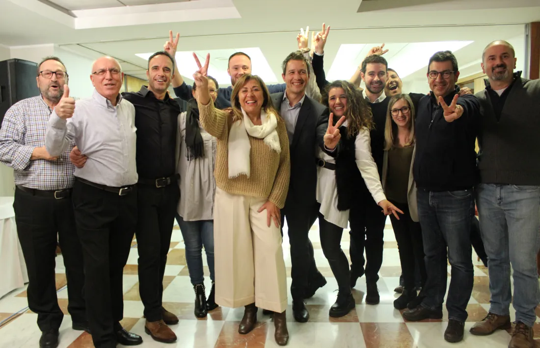 Els membres de la candidatura d’En Comú per Andorra la Vella, que va resultar guanyadora a Andorra la Vella.