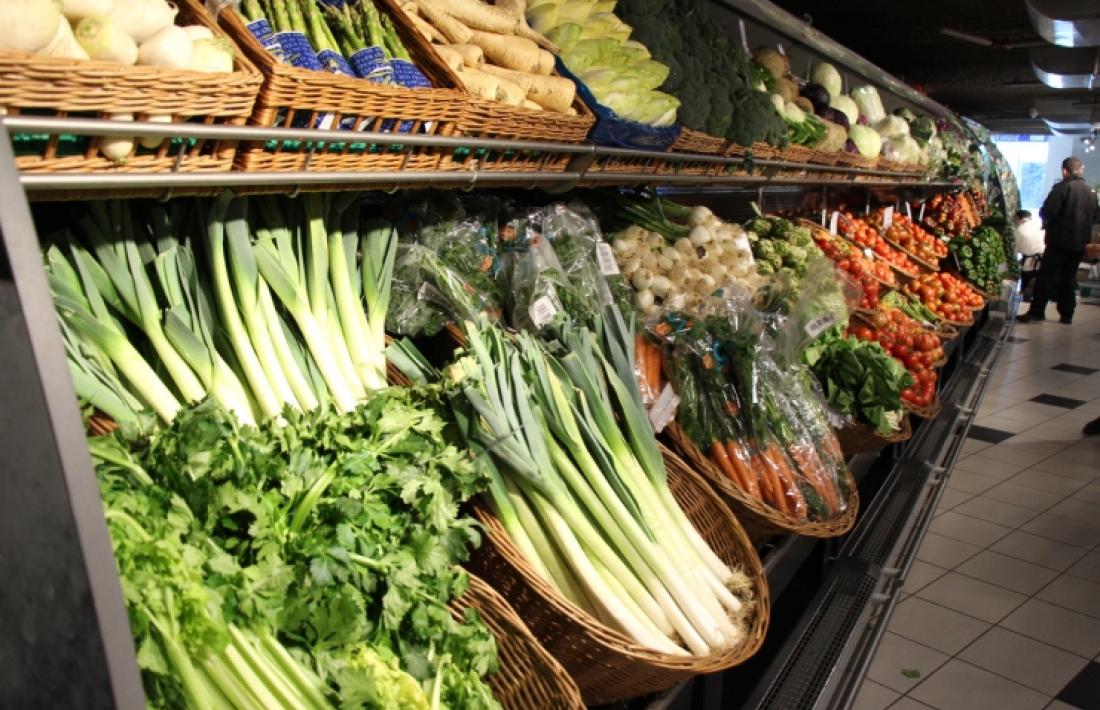 Productes d'alimentació en un supermercat.