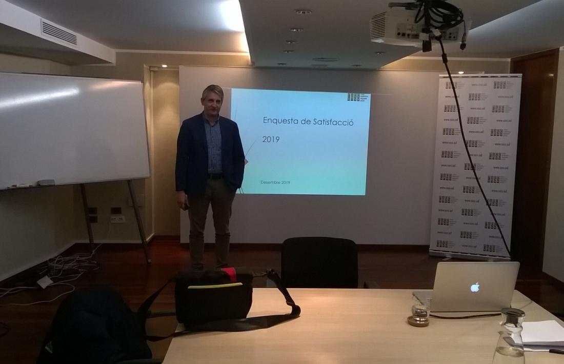 El director de comunicació de la CASS, David Caubet, va presentar ahir l'enquesta.