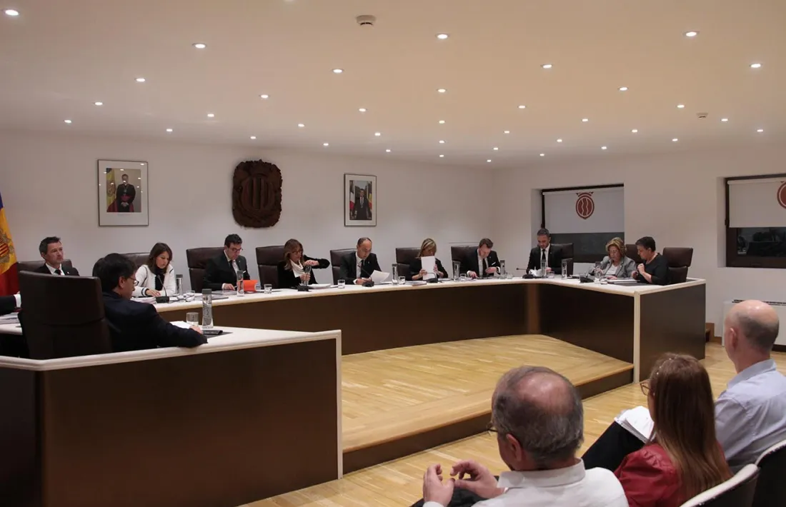 Un moment de la sessió del consell de Comú celebrada ahir a la tarda.