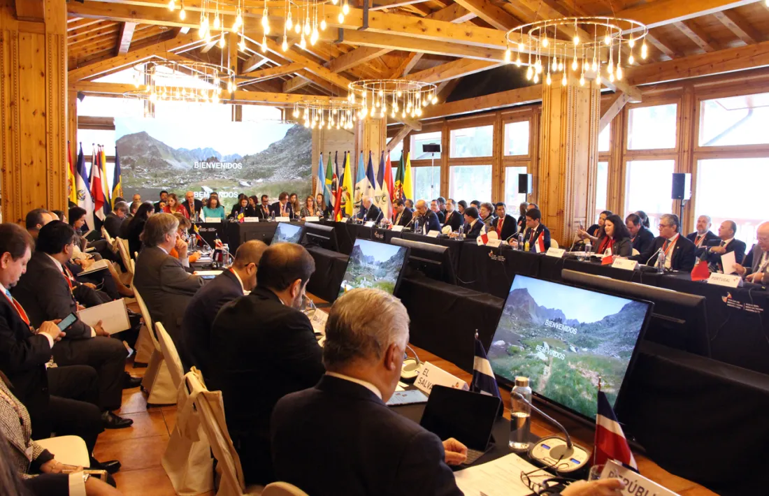 Un moment de la Reunió Iberoamericana de ministres d’Afers Exteriors a Andorra celebrada el mes de novembre.