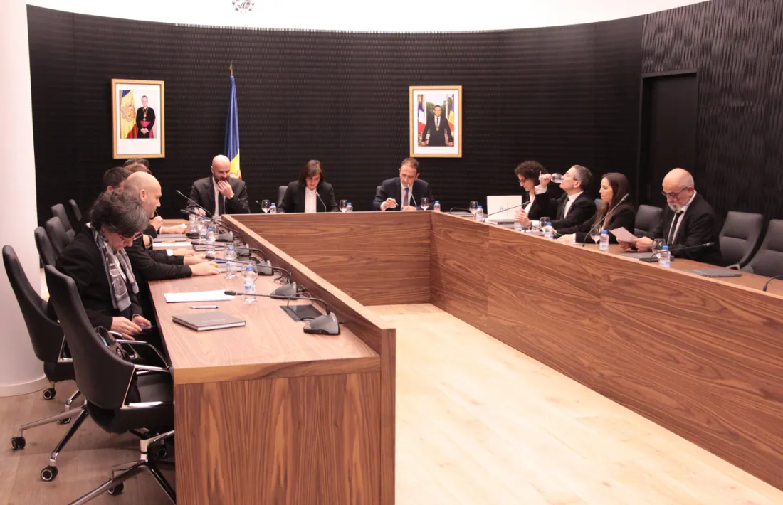 Un instant de la sessió de consell de Comú d’Escaldes, ahir.