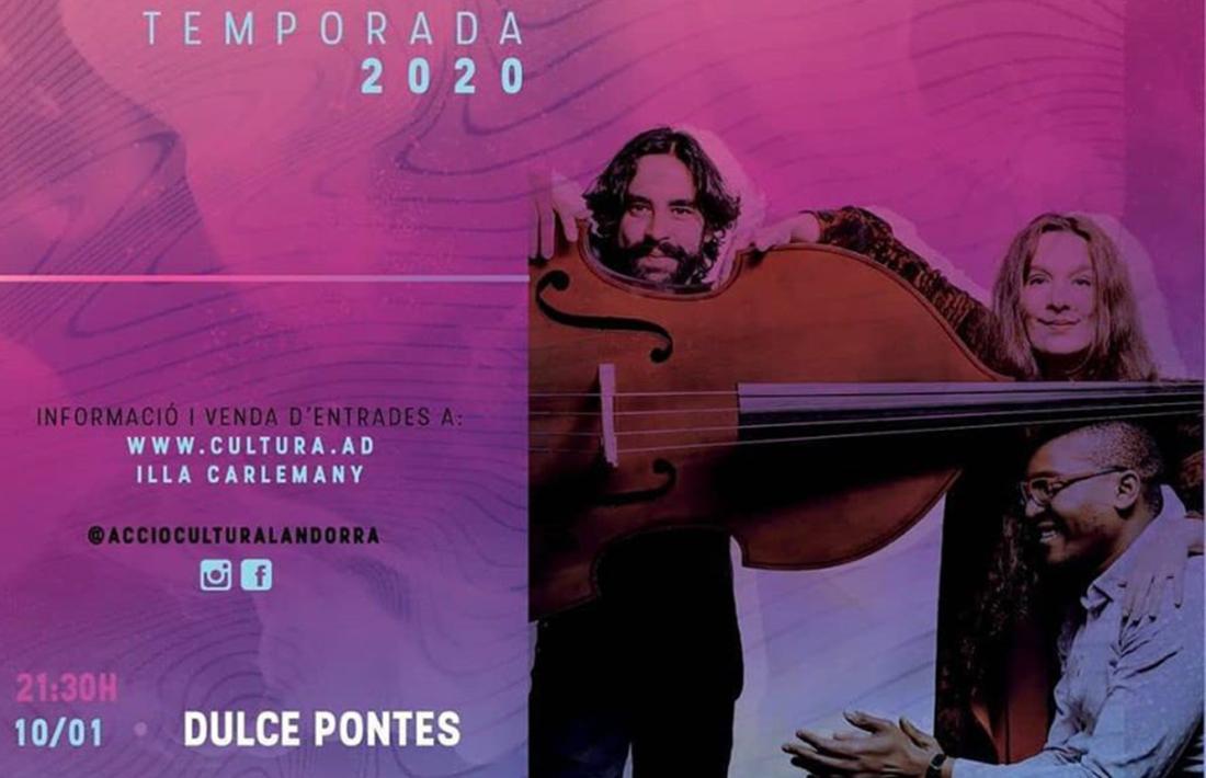 El cartell que anuncia l'actuació de Dulce Pontes a l'Auditori Nacional.