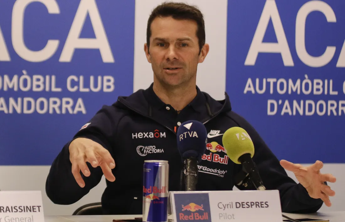 Cyril Despres, a la roda de premsa de presentació de l’inici del Dakar 2020 a l’ACA.