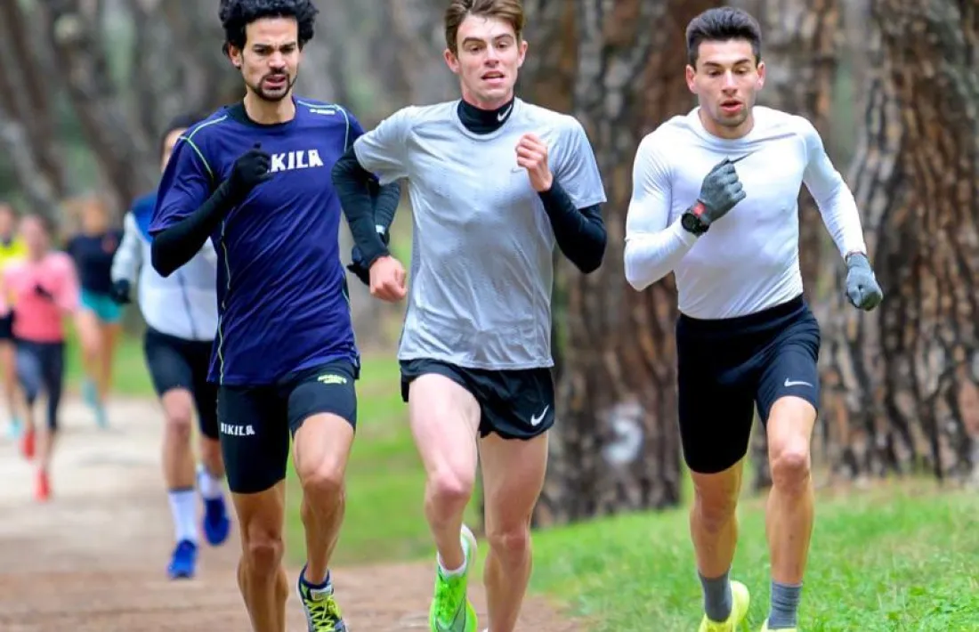 Rosado, Ben i Carabaña entrenant a la Casa de Campo.