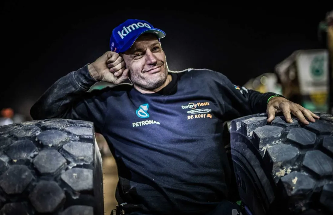 Albert Llovera, la cara de felicitat i de plena satisfacció en assolir un Top-15 al Dakar.