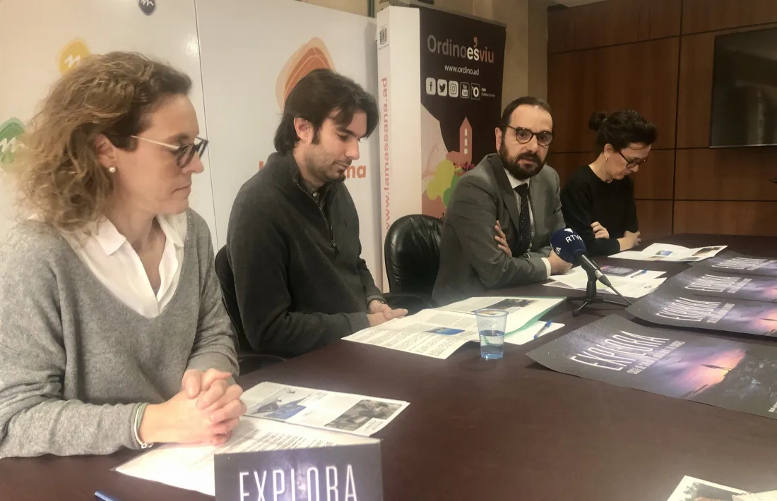 Els responsables comunals en la presentació del cicle.