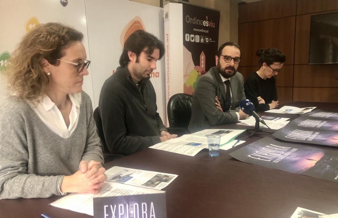 Els responsables comunals en la presentació del cicle.