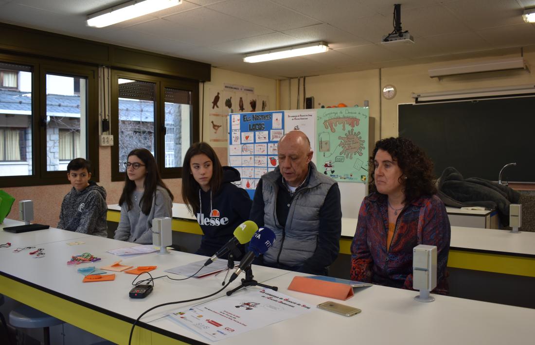 Presentació de la segona campanya de recollida de sang, aquest matí.