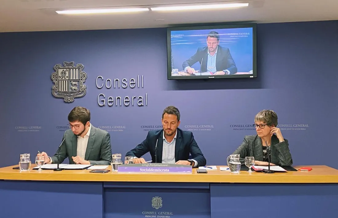 Roger Padreny, Pere López i Susanna Vela, ahir.