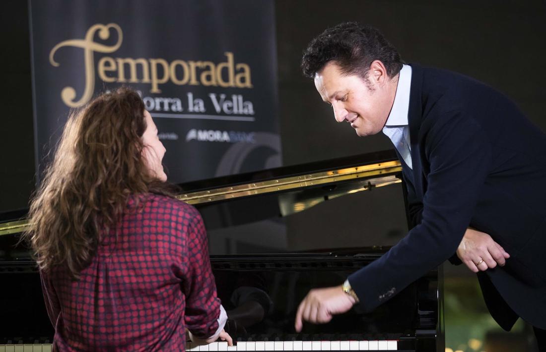 Beczala i la pianista Sarah Tysman, ahir al Centre de Congressos.
