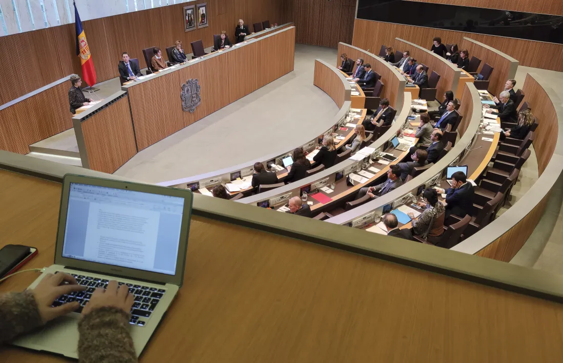 Un instant de la sessió de Consell General, ahir a la tarda.
