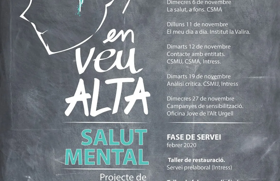 El cartell sobre el projecte.