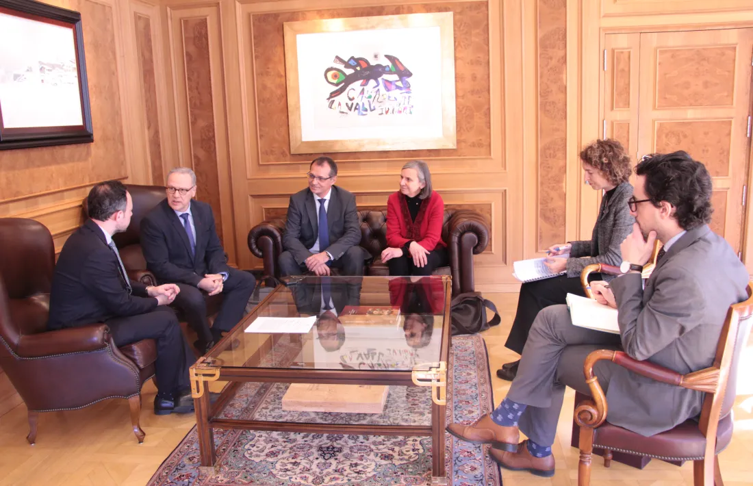 Un moment de la reunió de treball.