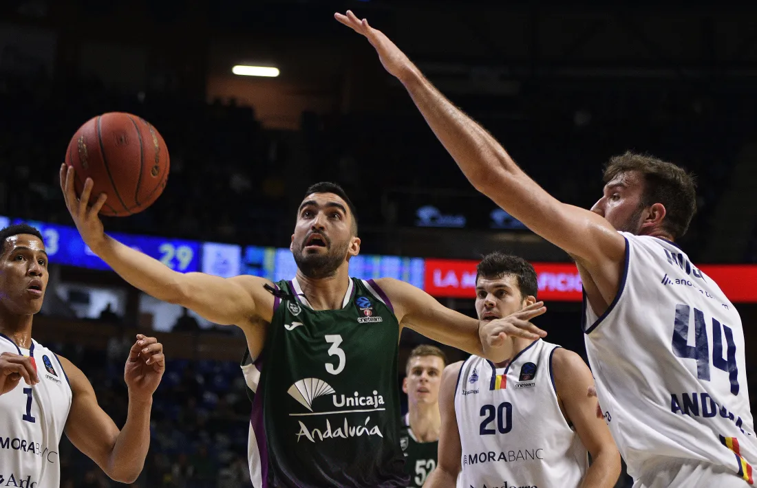 El base de l’Unicaja Màlaga i ex-BC MoraBanc, Jaime Fernández, va ser el botxí del seu exequip amb 18 punts i 19 de valoració.