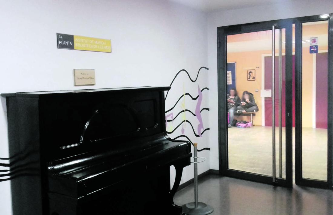 Les instal·lacions de l’Institut de Música de la capital, a la quarta planta de la Llacuna.