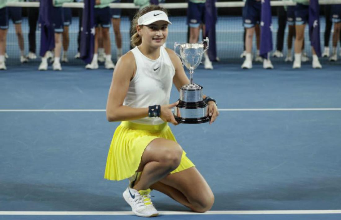  Vicky Jiménez, amb el títol de l’Open d’Austràlia, un Grand Slam de gran nivell.