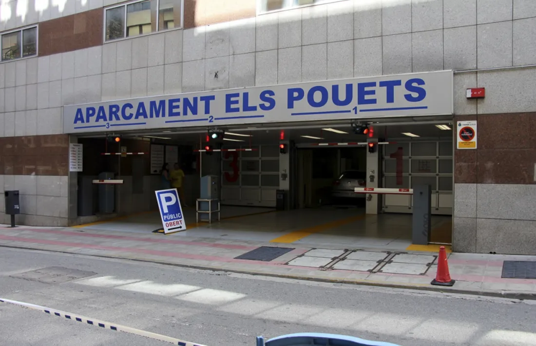 L’aparcament dels Pouets, propietat del Comú d’Andorra la Vella.