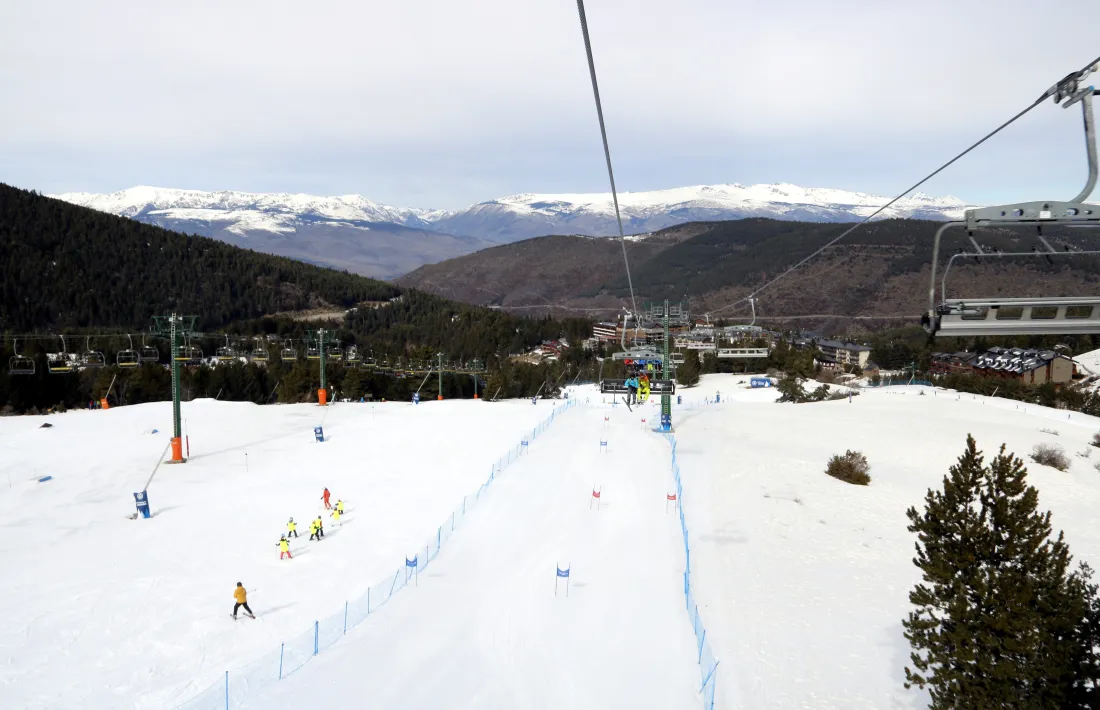 Una part deldomini esquiable de La Molina.