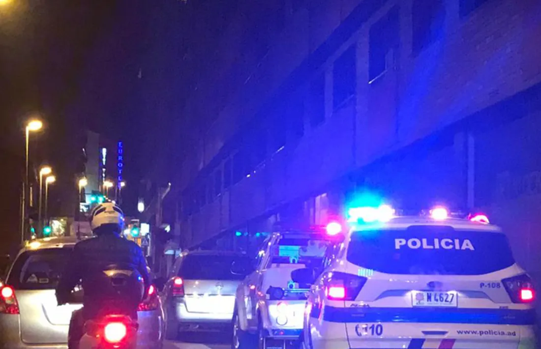 El punt on ha tingut lloc l'accident a Escaldes-Engordany.