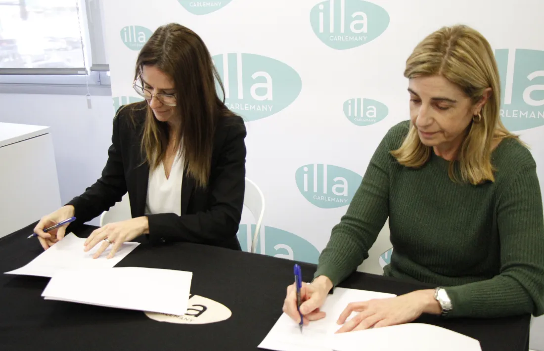  La signatura del conevni entre el Govern i illa Carlemany.